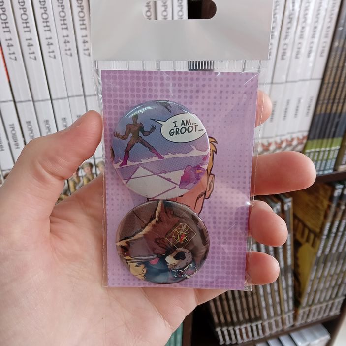 Набор значков из комикса Guardians of the Galaxy #18