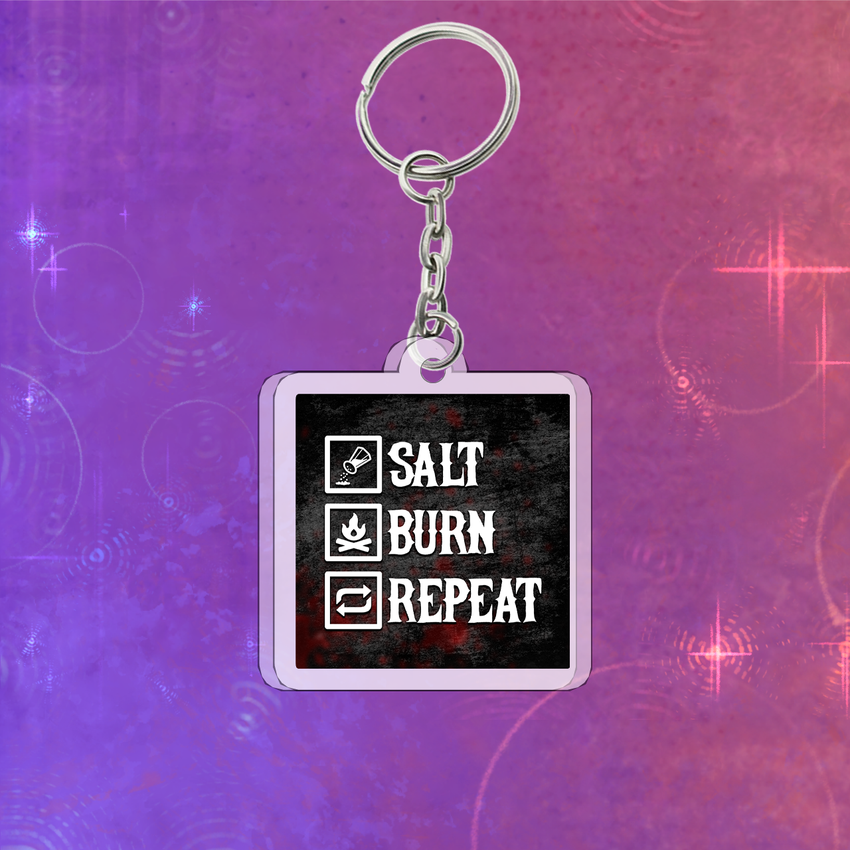 Акриловый брелок "Supernatural: Salt Burn Repeat"