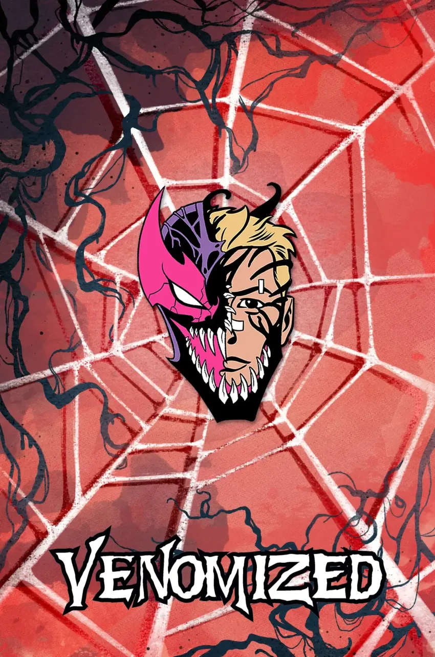 Металлический пин "Hawkeye Venomized"
