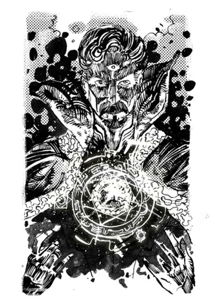 Открытка "Doctor Strange: Black & White"