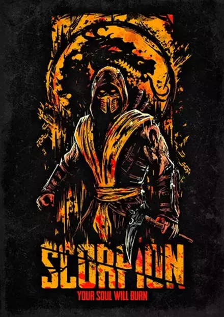Открытка "Mortal Kombat: Scorpion"