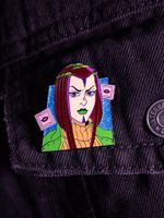Металлический пин "JoJo Stone Ocean Hermes"