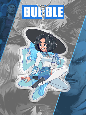 Акриловый брелок "Экслибриум: Лиля и Инга" (двухсторонний)