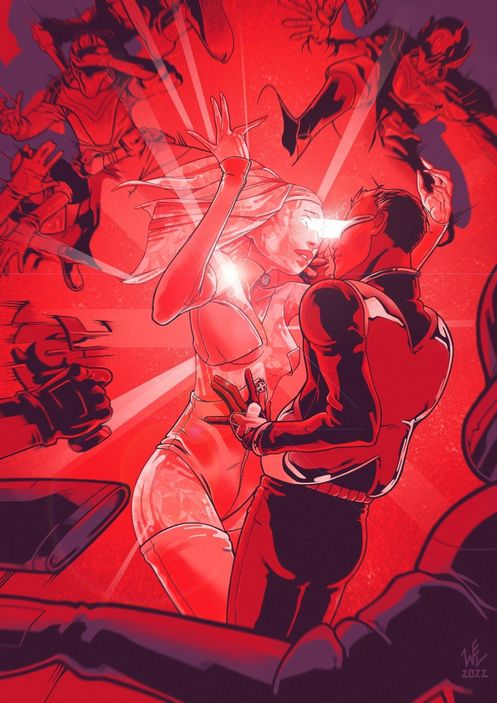 Постер &quot;Cyclops &amp; Emma Frost&quot;
