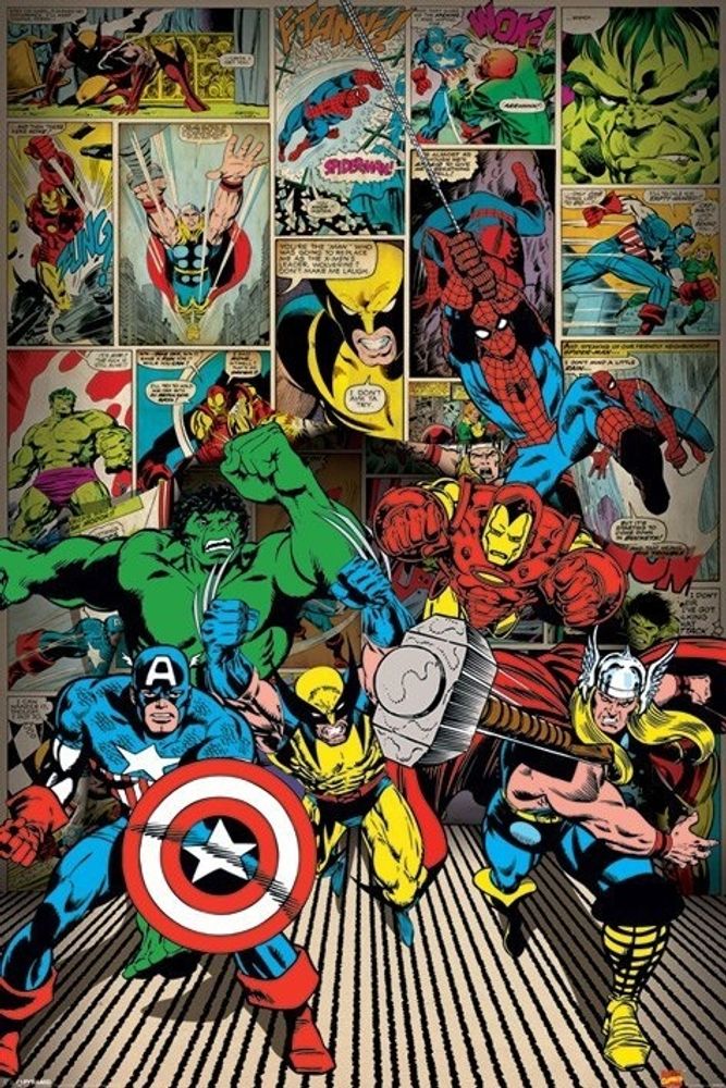 Лицензионный постер (98) Marvel (COMICS HEROES)