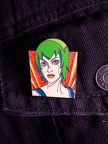 Металлический пин "JoJo Stone Ocean Foo Fighters"