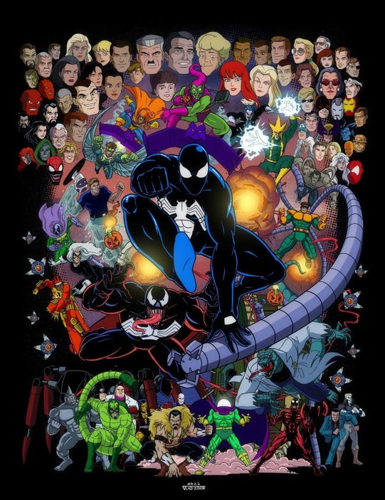 Постер &quot;Spider-Man 1994 Tribute Neogenic Nightmare Variant&quot; двусторонний