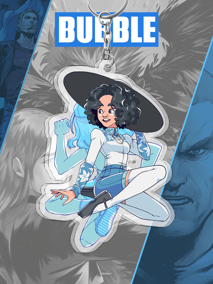 Акриловый брелок "Экслибриум: Лиля и Инга" (двухсторонний)