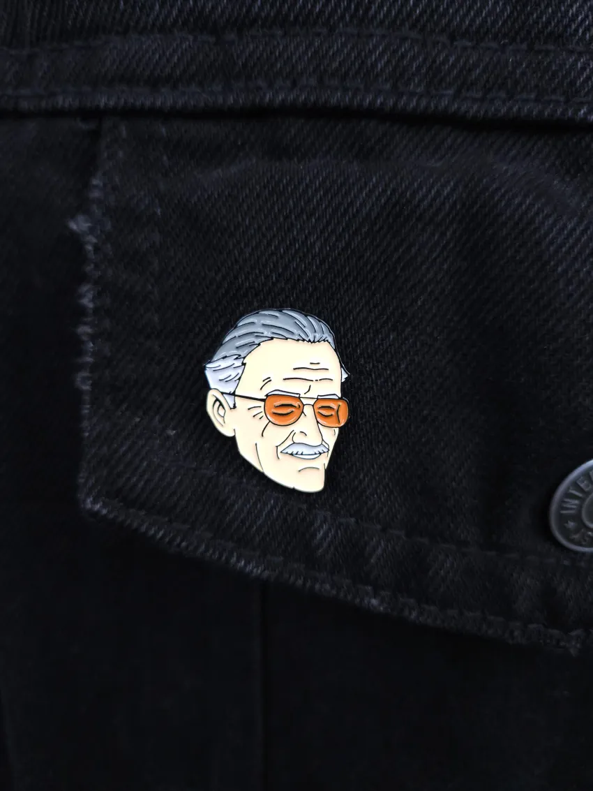 Металлический пин "Stan Lee"