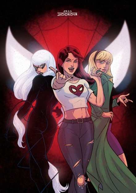 Открытка "Spider-Girls"